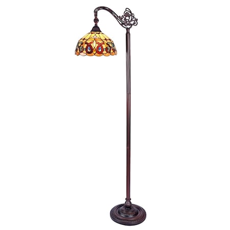 Chloe Lighting Serenity Tiffany-Style 1 Light Reading Floor Lamp - 11 in. CH33353VR11-RF1